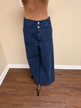 LC Lauren Conrad Navy Wide-Leg Trousers